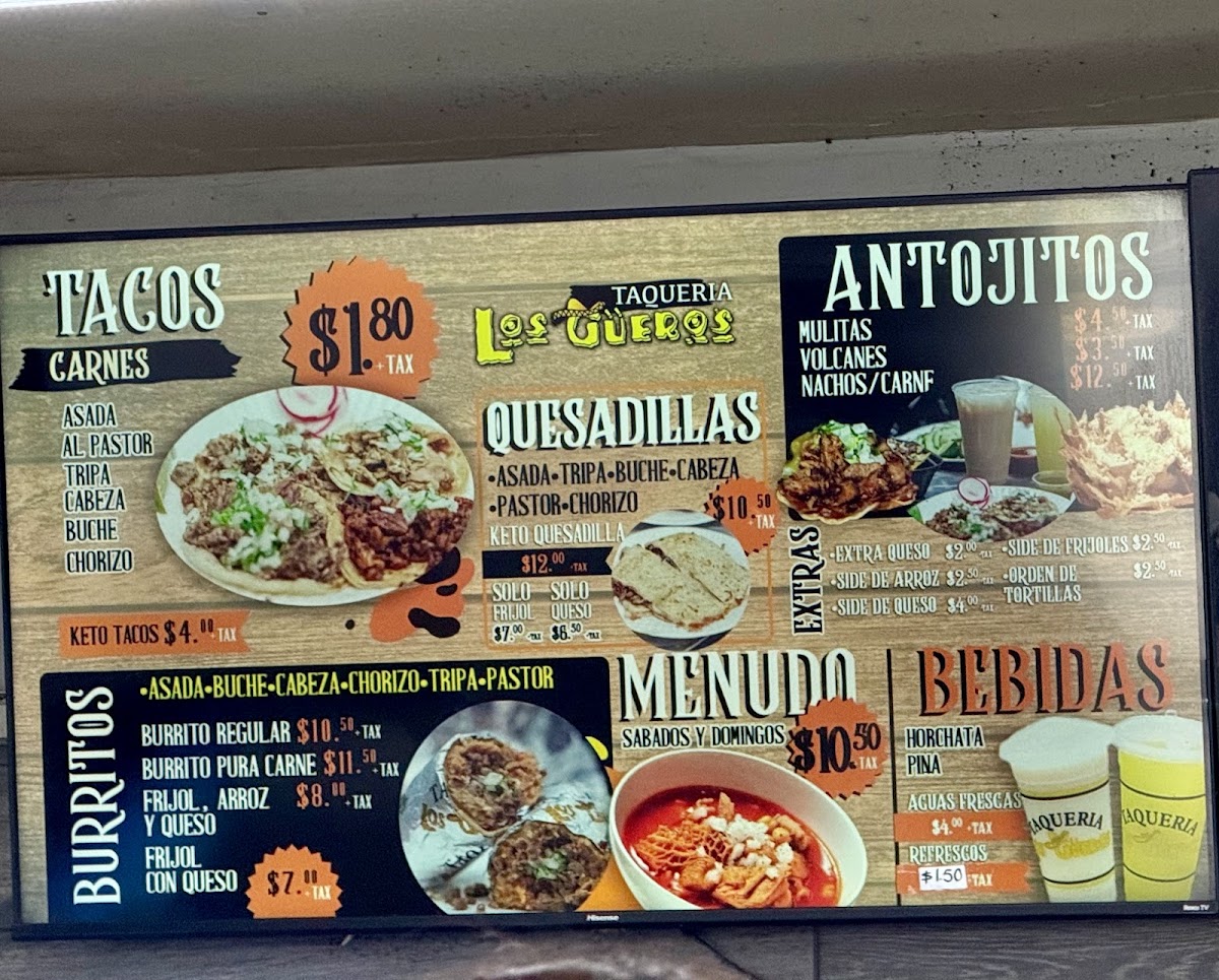 Taqueria Los Gueros #1 Menu - Image 1